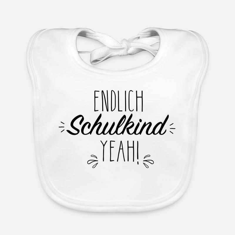 Endlich Schulkind yeah Baby Bio-Lätzchen