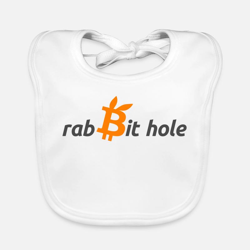 Digital Bitcoin Graph on Dark Blue Organic Baby Bibs