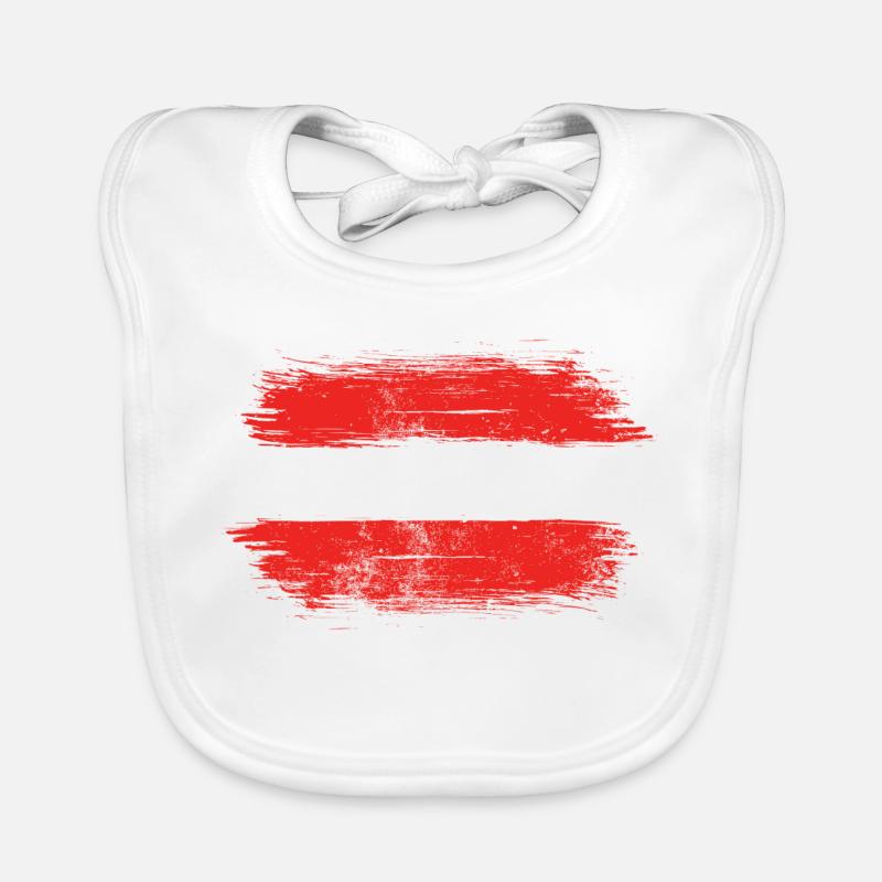 Drapeau Rouge-Blanc-Rouge Brosse Bavoir bio Bébé
