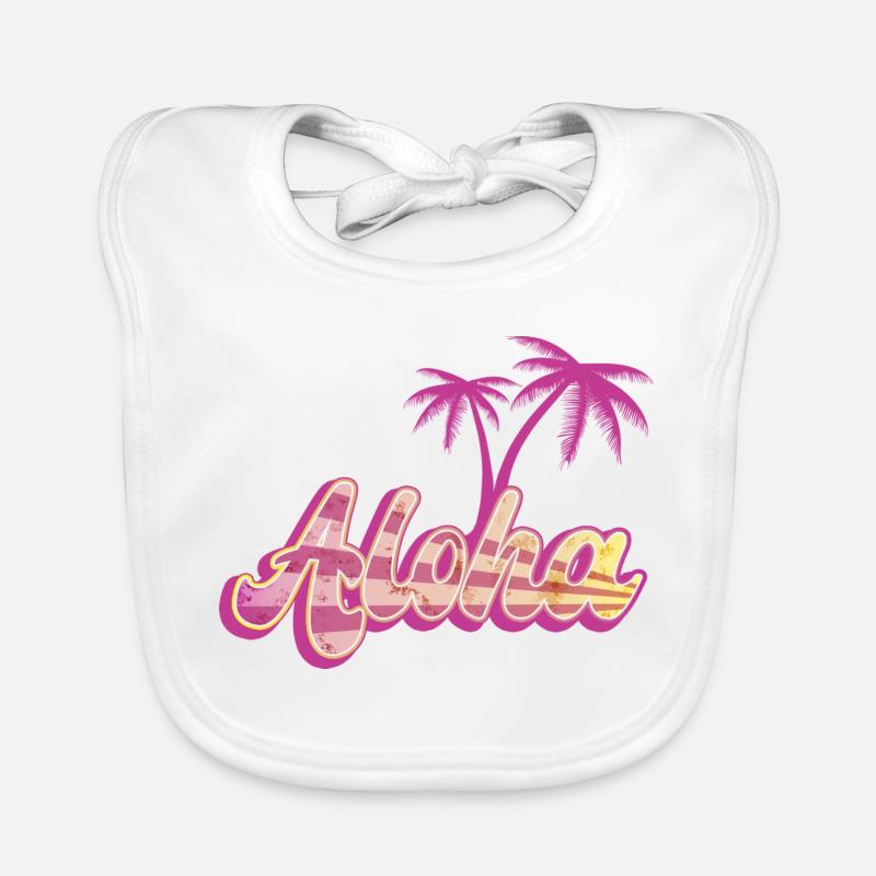Aloha Palm Bavoir bio Bébé