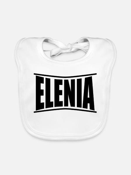 T-shirt Elenia t-shirt idée cadeau - Bavoir bio Bébé - blanc - Devant