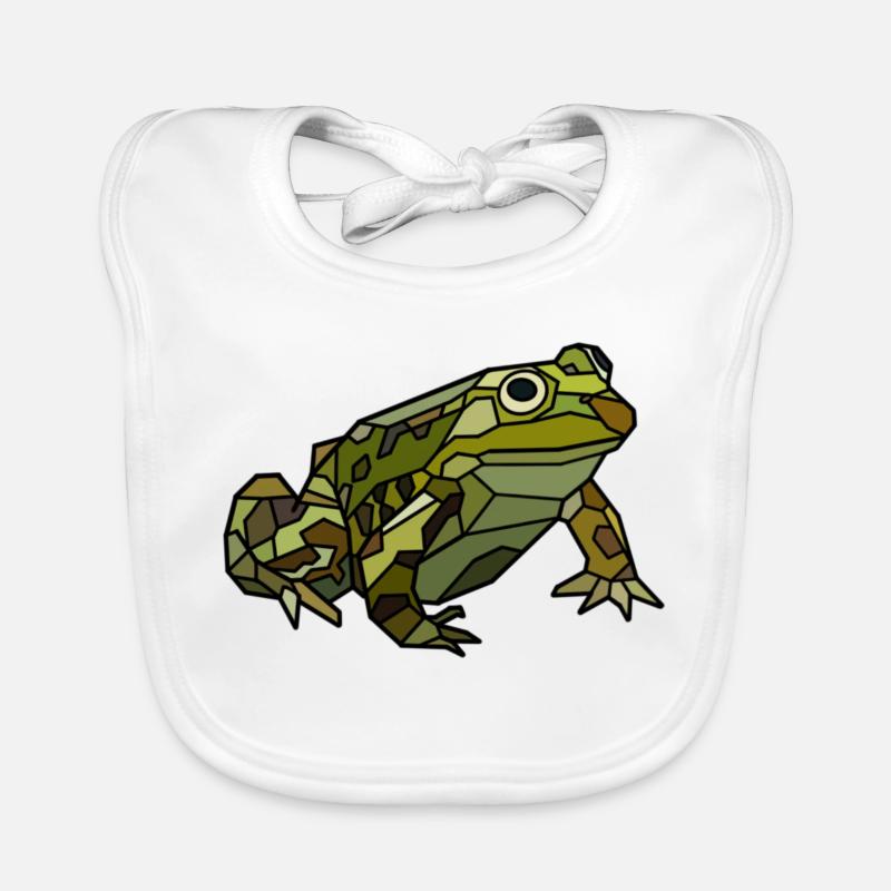 Grenouille - Bavoir bio Bébé - blanc