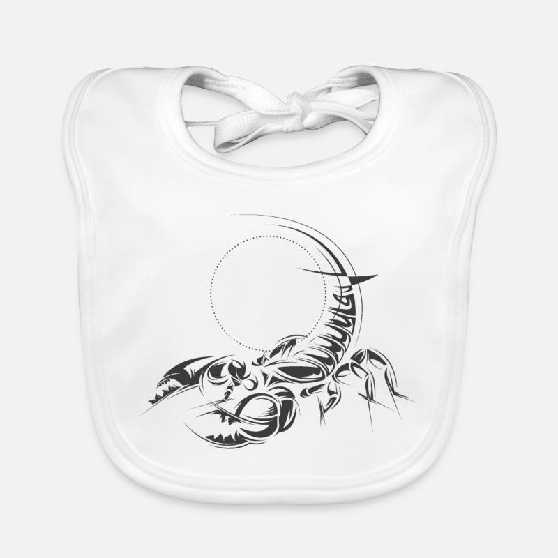 Scorpio Symbol Illustration Graphic Icon Sketches Organic Baby Bibs