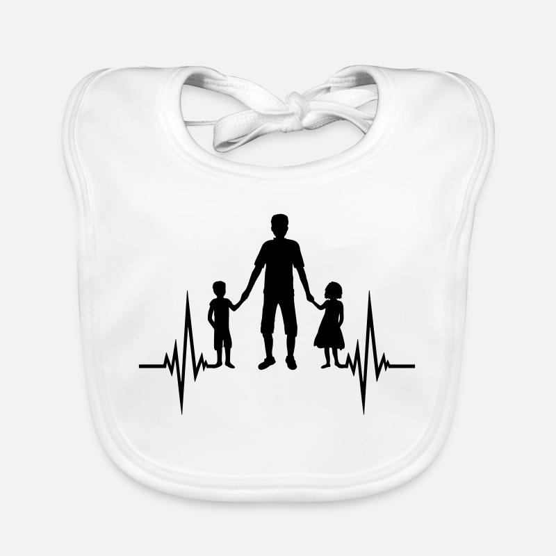 Mädchen Junge Papa Puls Baby Bio-Lätzchen