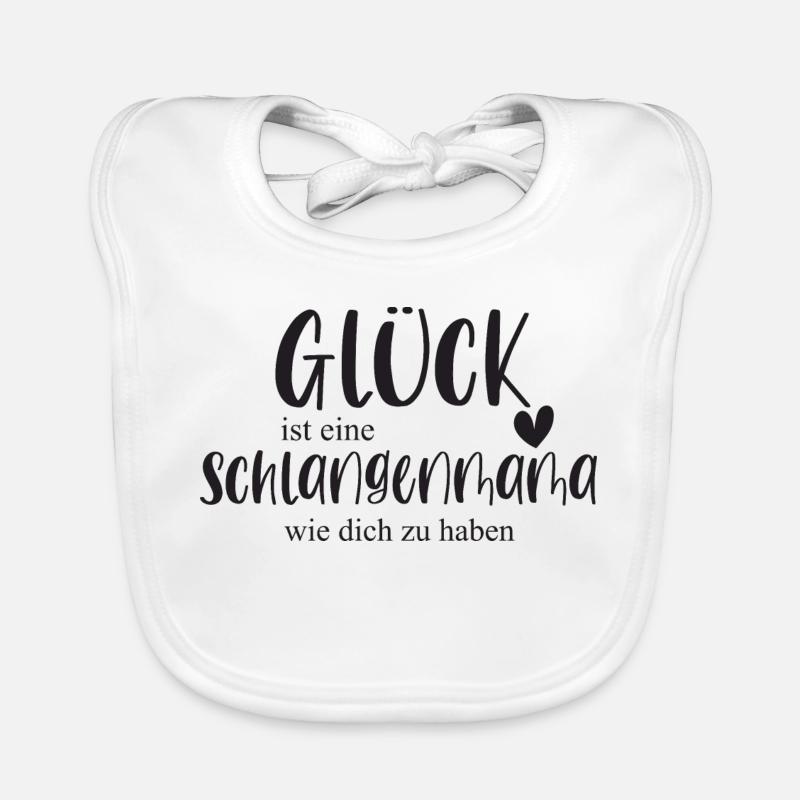 Schlange Schlangenmama Haustier Reptil Geschenk Baby Bio-Lätzchen