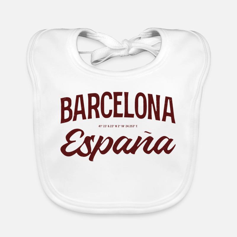 Barcelona Spanien Script Logo Baby Bio-Lätzchen