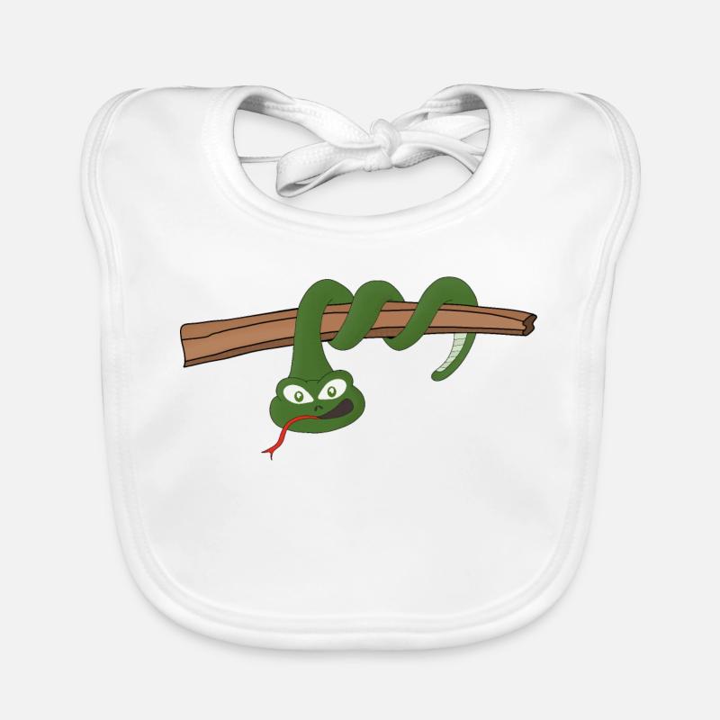 A snake hanging Organic Baby Bibs