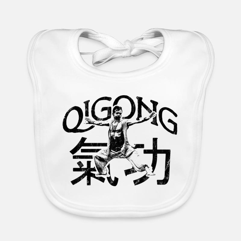 Conception de l’exercice énergétique Qigong - Bavoir bio Bébé - blanc