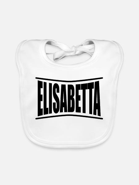 Elisabetta t shirt idée cadeau - Bavoir bio Bébé - blanc - Devant