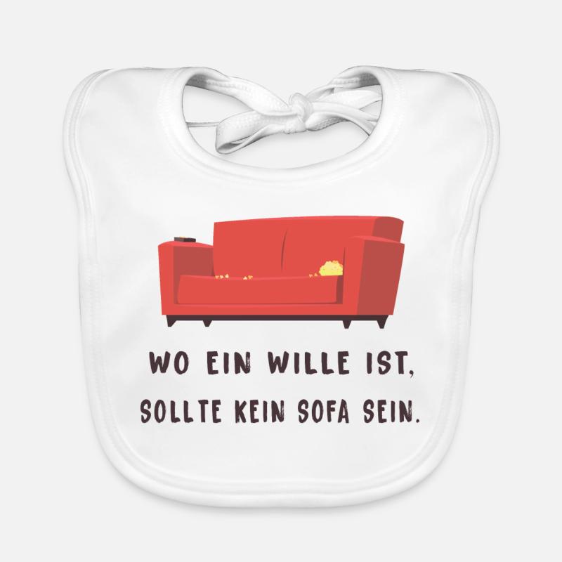 Wo ein Wille ist sollte kein Sofa sein Baby Bio-Lätzchen