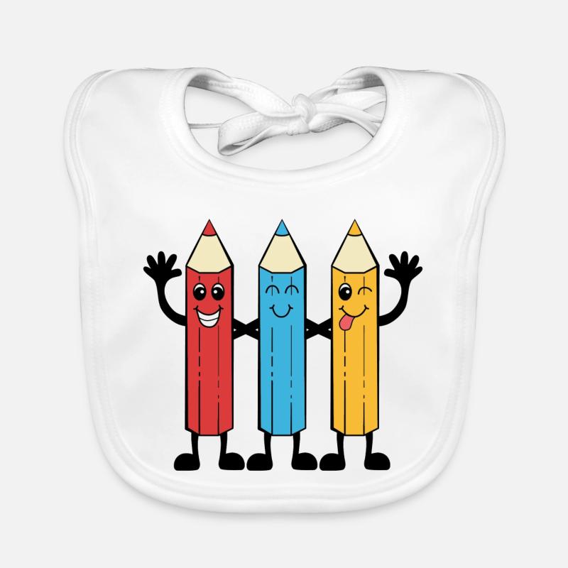 Crayons de couleur style comique Bavoir bio Bébé
