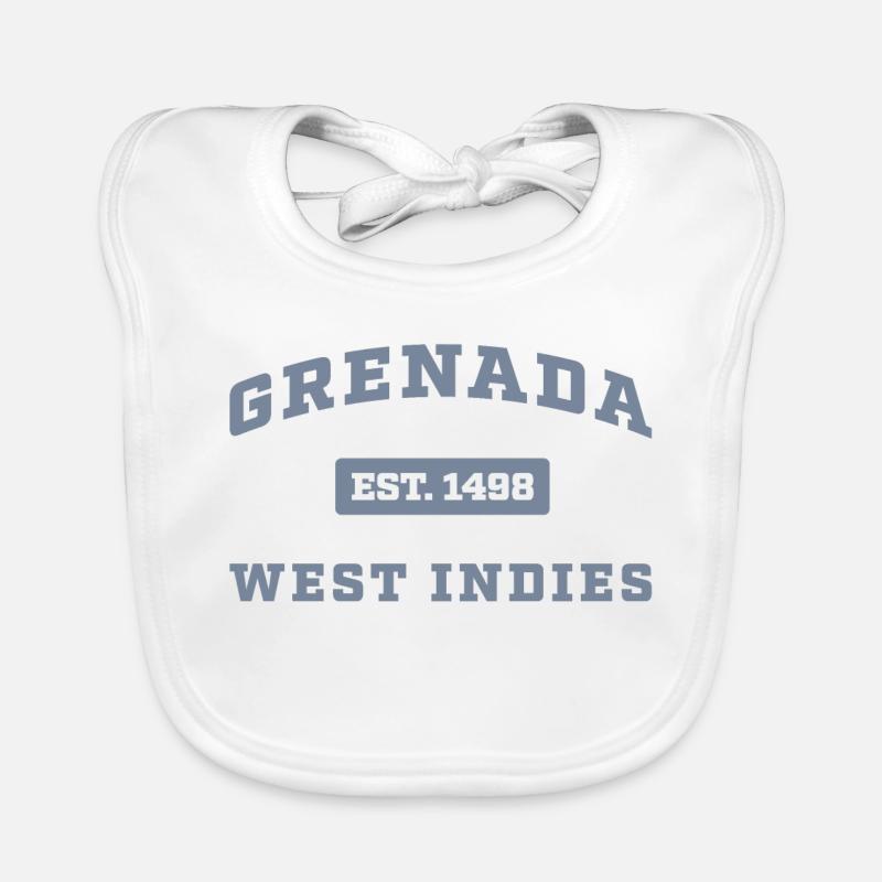 Grenada West Indies Est. 1498 Organic Baby Bibs