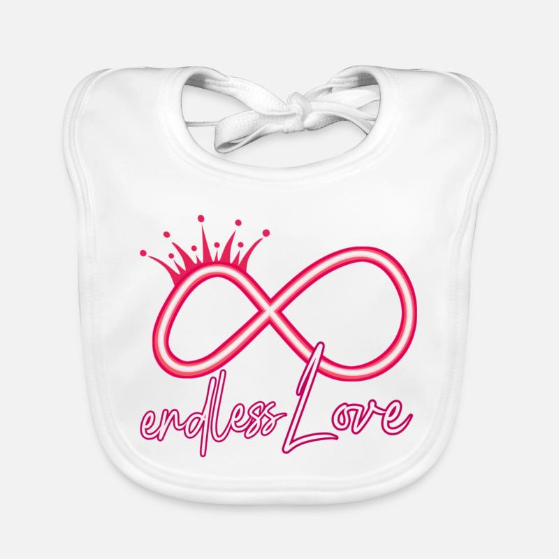 Symbole de l’infini de l’amour éternel Bavoir bio Bébé