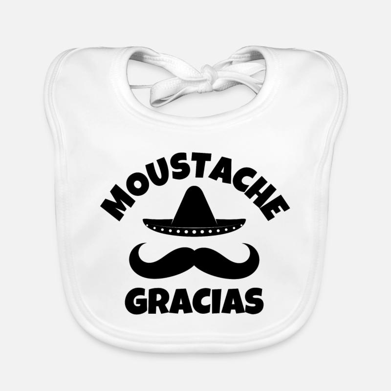Schnurrbart, Schnurrbart, Schnurrbart gracias Baby Bio-Lätzchen
