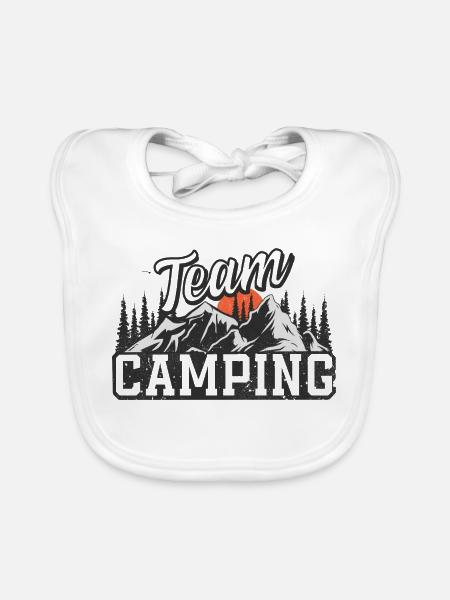 Équipe Camping - Bavoir bio Bébé - blanc - Devant