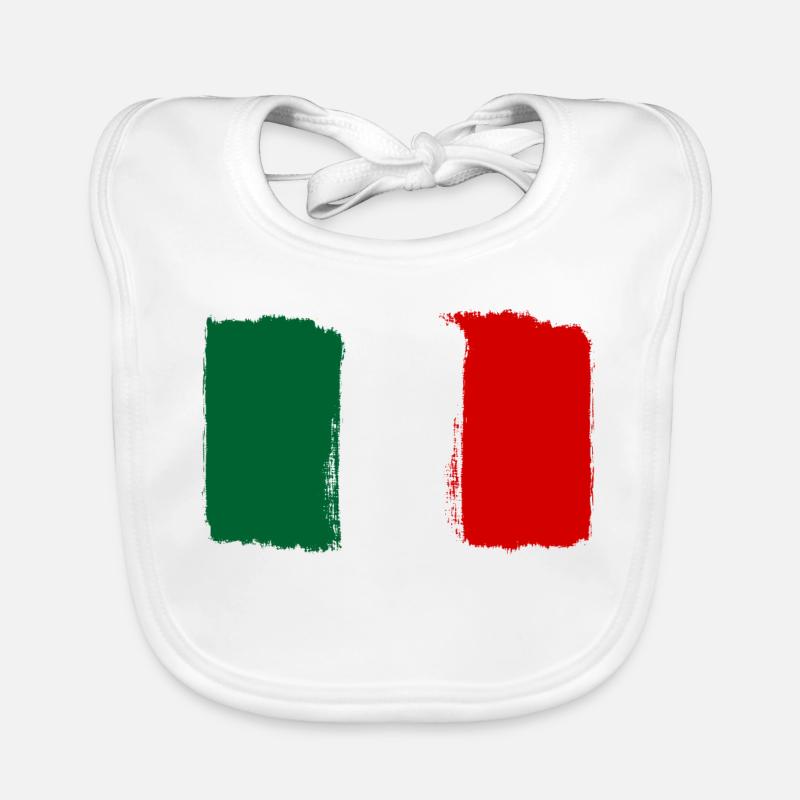 Drapeau de l’Italie utilisé look Bavoir bio Bébé