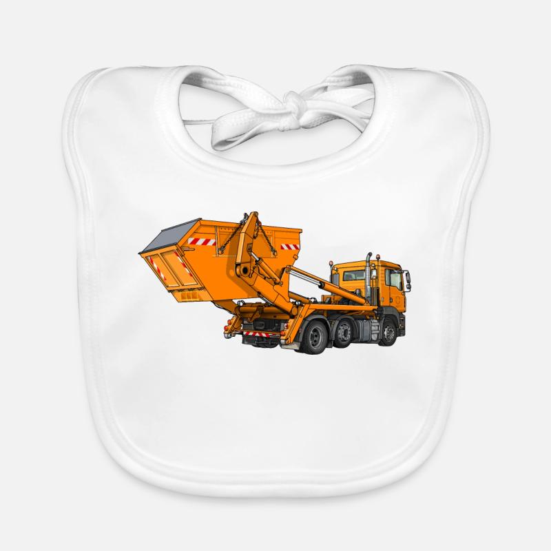 Camion avec benne, chargeur à benne Bavoir bio Bébé