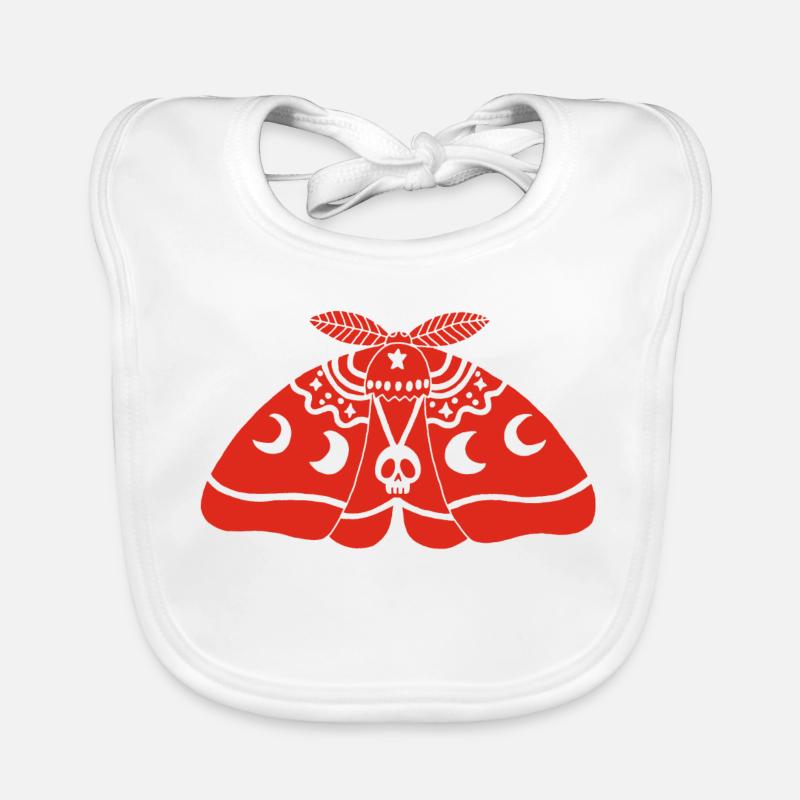 Red moth Organic Baby Bibs