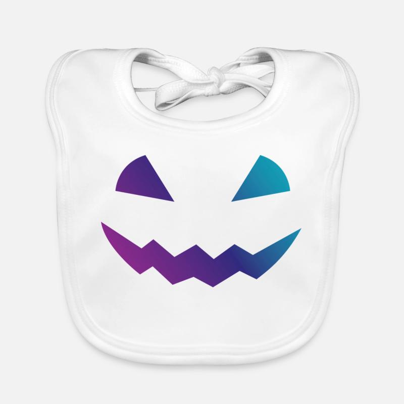 Déguisement de visage de conception de citrouille d’Halloween Bavoir bio Bébé