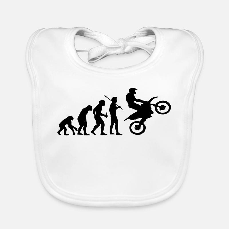 Evolution Monkey au Motocross Bavoir bio Bébé