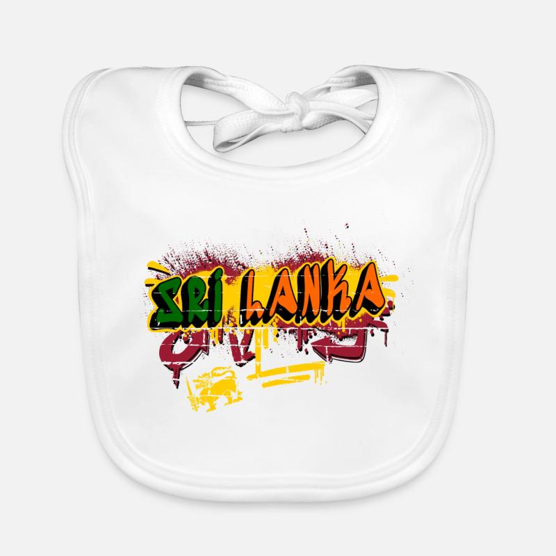 Sri Lankan graffiti design Organic Baby Bibs