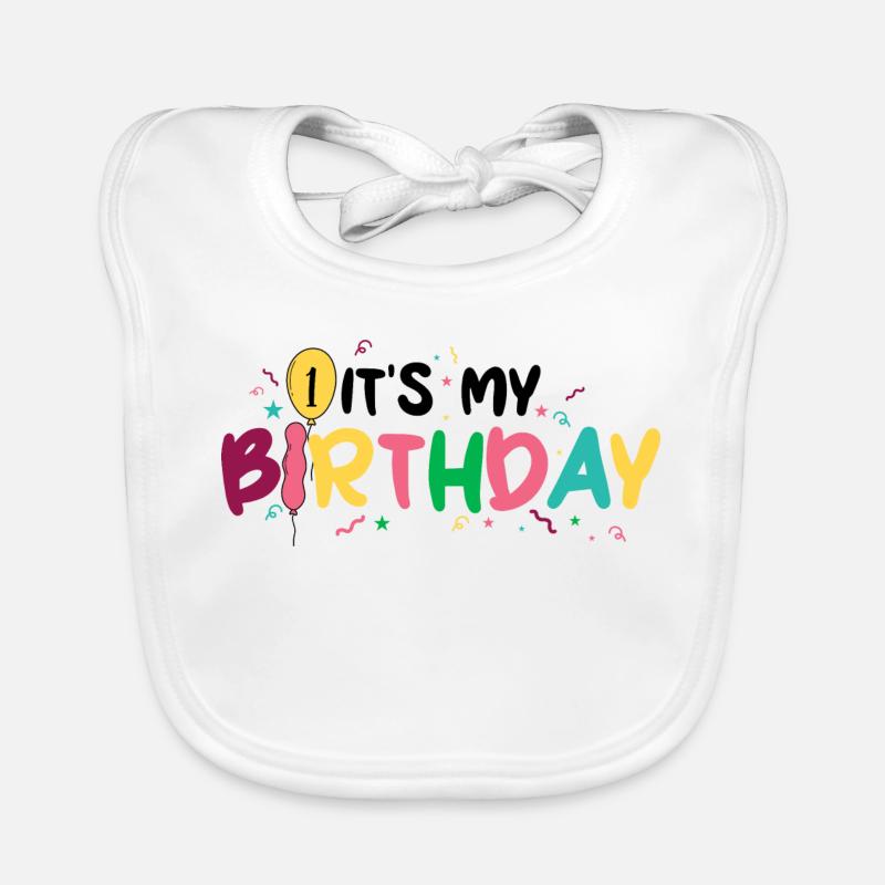 Birthday Burst: Bunte Buchstaben Baby Bio-Lätzchen