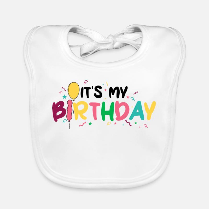 Geburtstagsregenbogenbriefe Baby Bio-Lätzchen