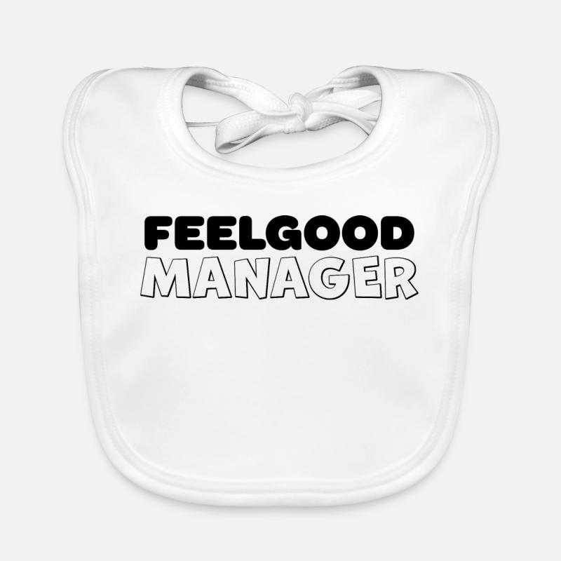 Feelgood Manager Design Tshirt black Baby Bio-Lätzchen