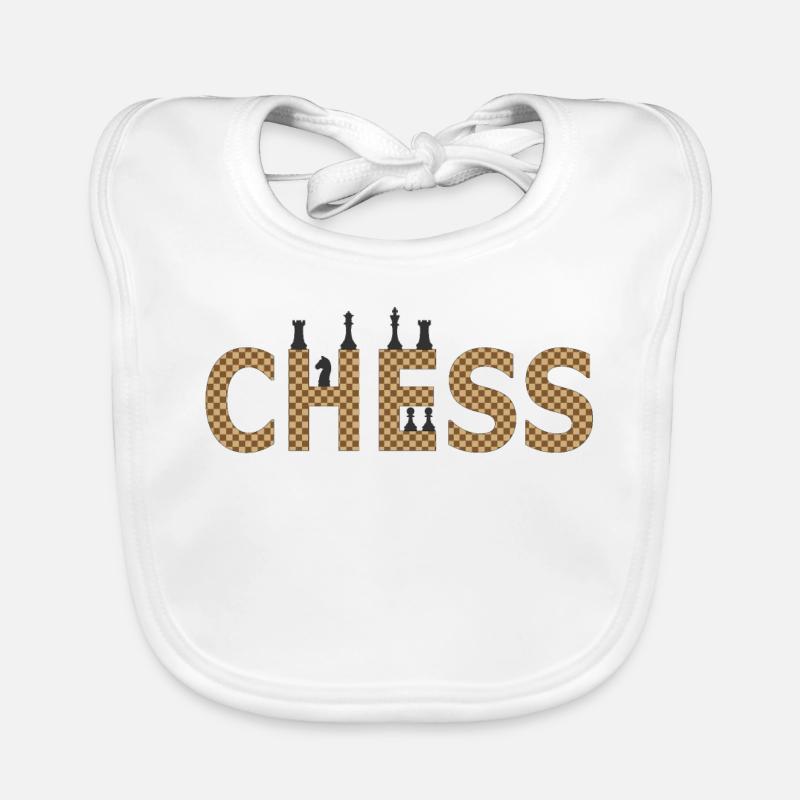 Echecs à la silhouette contrastée Bavoir bio Bébé