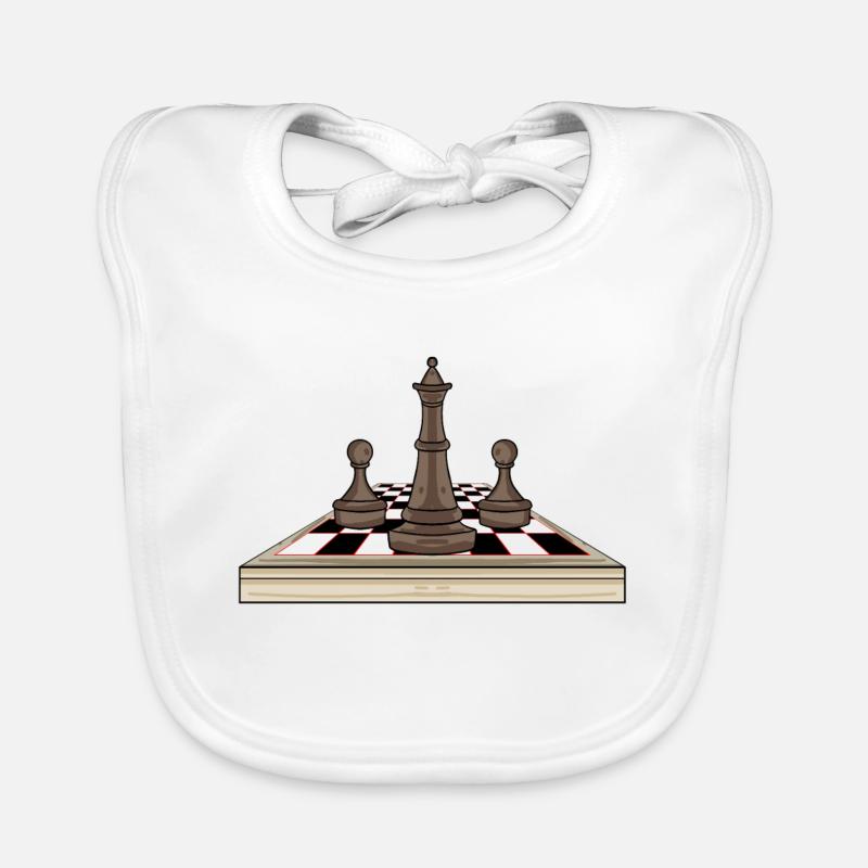 Schach Schachbrett Baby Bio-Lätzchen