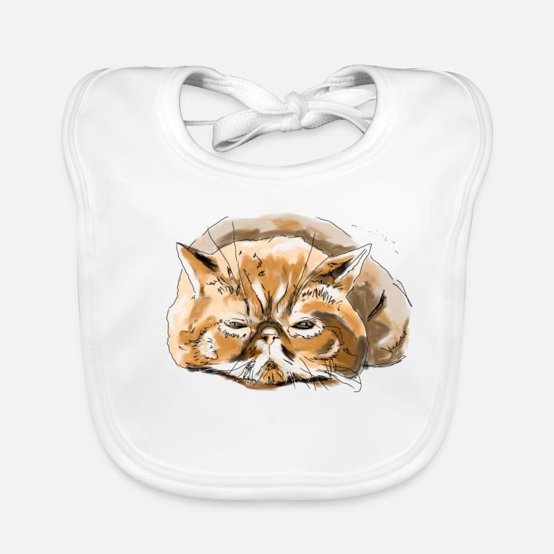 Chat persan Bavoir bio Bébé
