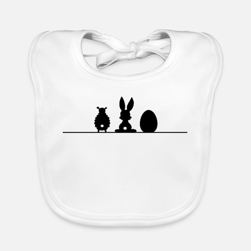 Easter Bunny Sheep Easter Egg Shadow Organic Baby Bibs