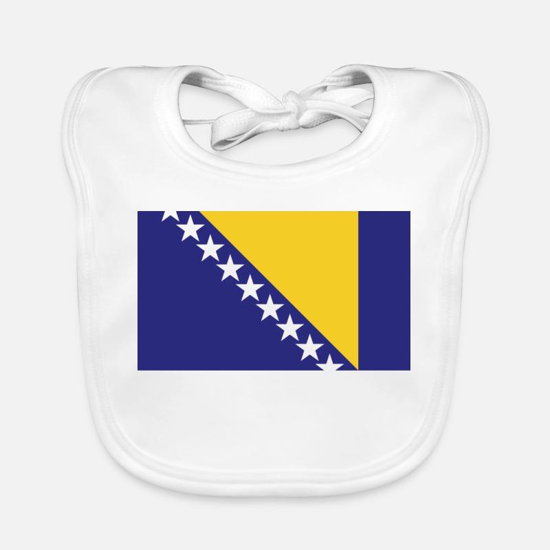 Drapeau H de Bosnie Bavoir bio Bébé