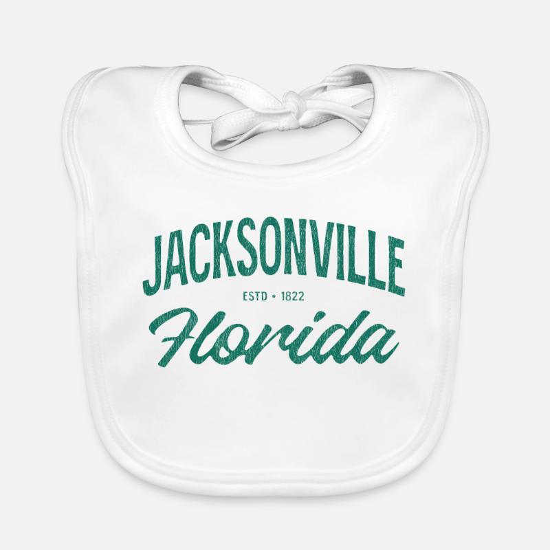 Jacksonville Florida Vintage Script Baby Bio-Lätzchen
