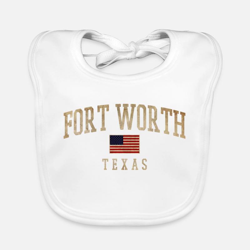 Fort Worth Texas Rustik Flaggen Baby Bio-Lätzchen