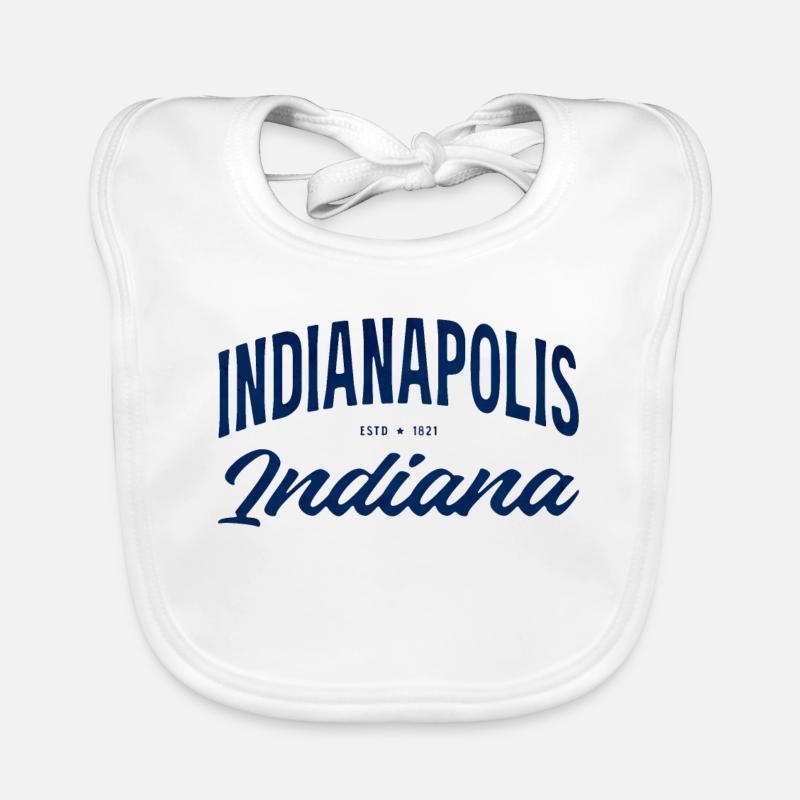 Indy Vintage Indianapolis Script Baby Bio-Lätzchen
