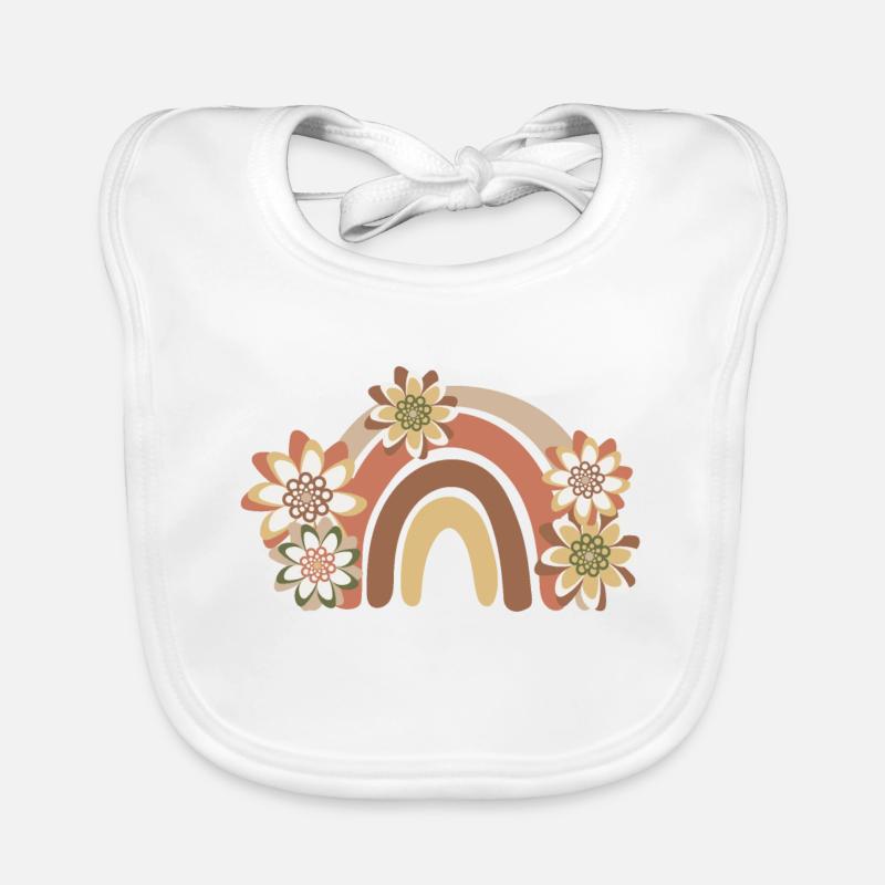 Rainbow Boho, Bohemian Organic Baby Bibs