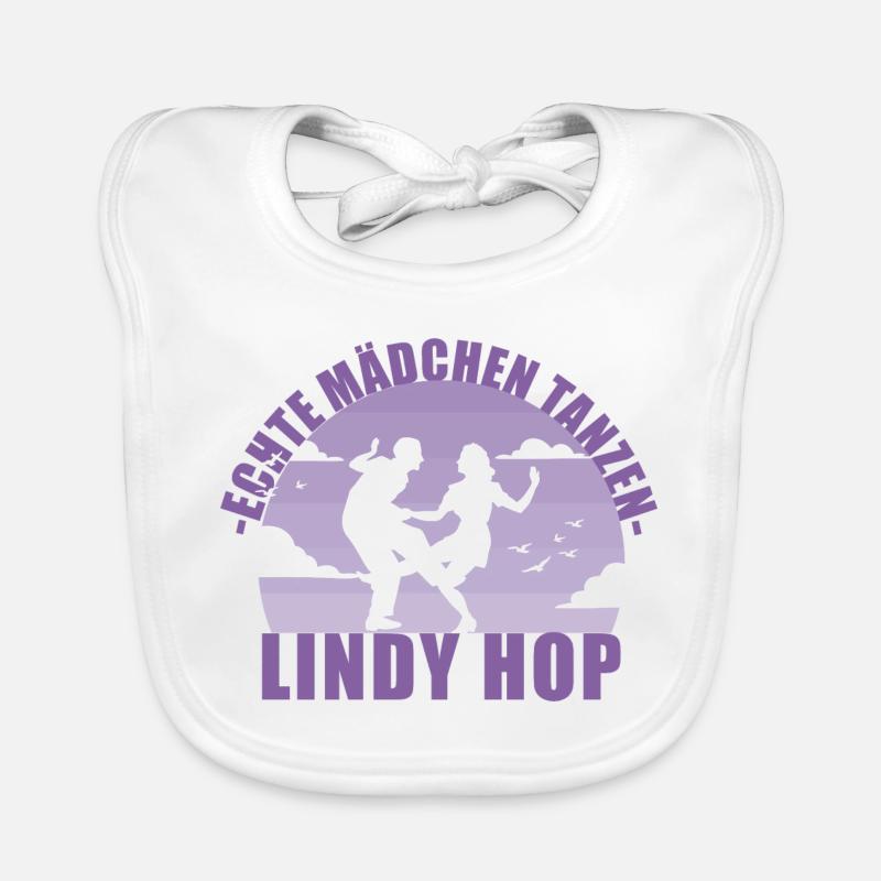 Echte Mädchen tanzen Lindy Hop Geschenk Baby Bio-Lätzchen