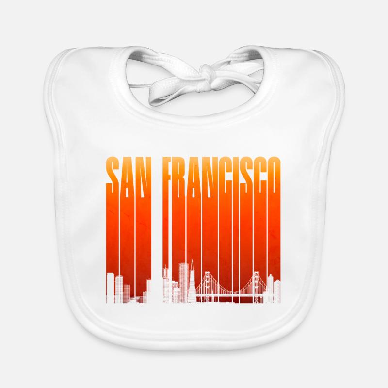 San Francisco Skyline Gradient Baby Bio-Lätzchen