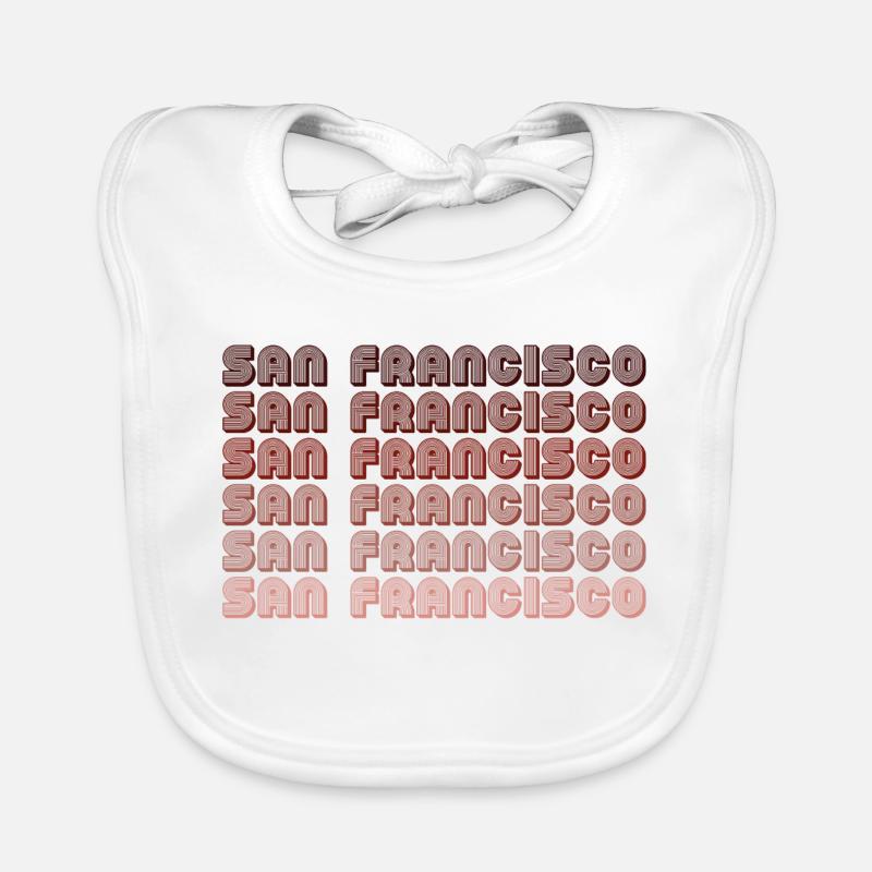 San Francisco Raster Gradient Muster Baby Bio-Lätzchen