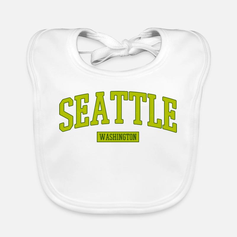 Seattle Washington Schriftzug Baby Bio-Lätzchen