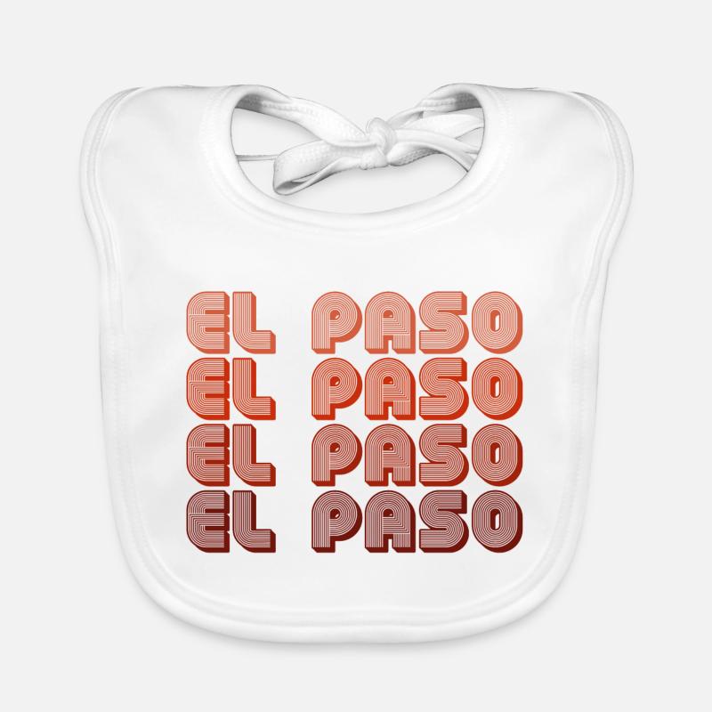 El Paso Gradient Retro Pattern Organic Baby Bibs
