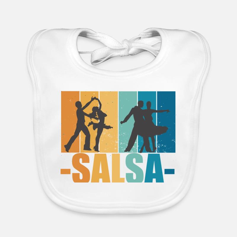 Salsa Vintage Tänzer Retro tanzen Geschenk Baby Bio-Lätzchen