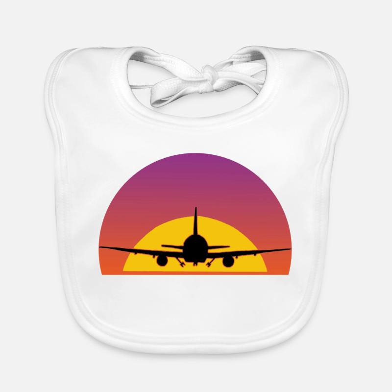 Voyage en avion Bavoir bio Bébé
