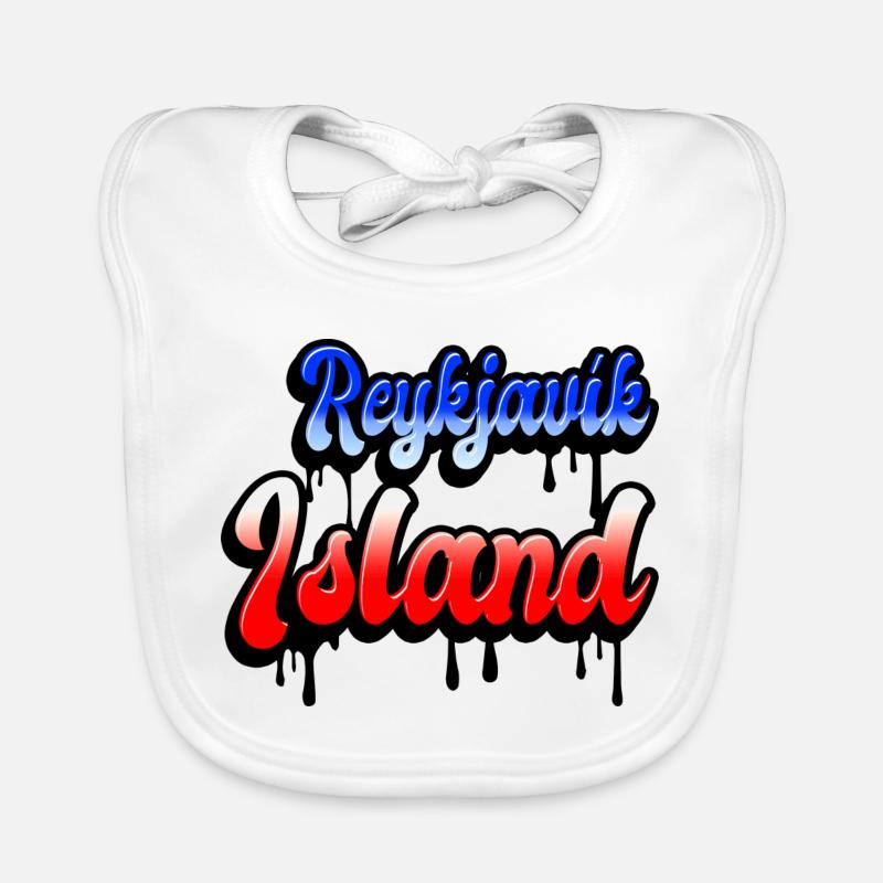 Conception de l’île de Reykjavík Bavoir bio Bébé