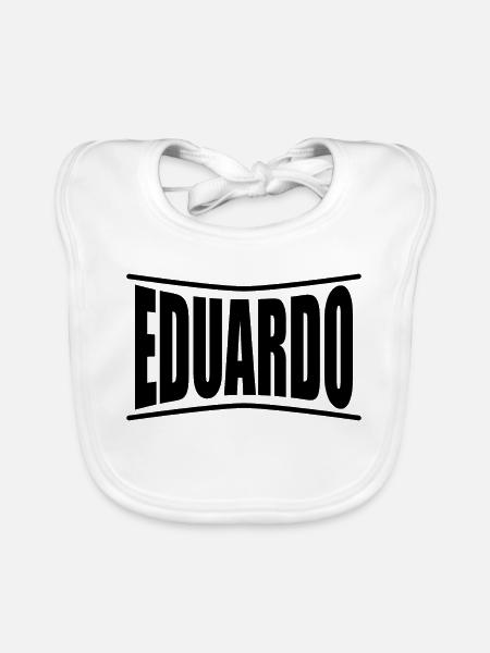 t-shirt Edoardo t-shirt idée cadeau - Bavoir bio Bébé - blanc - Devant