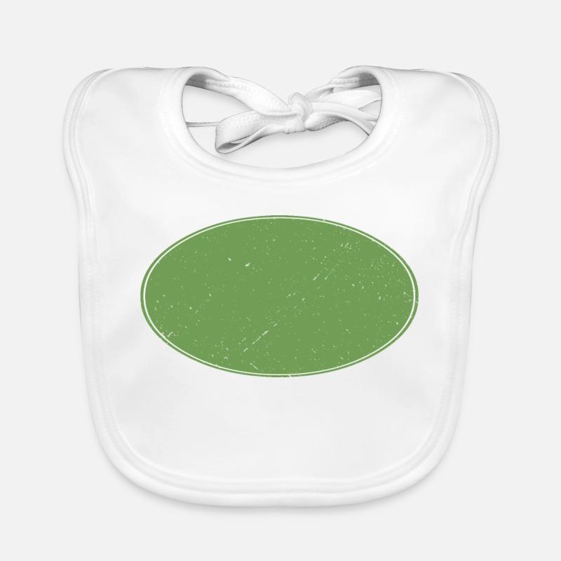 Oval background dirty green Organic Baby Bibs