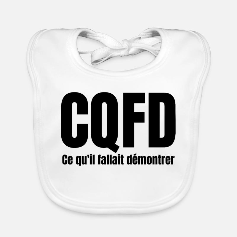 mathématiques, math, CQFD Bavoir bio Bébé