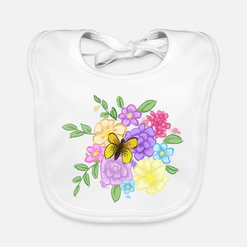 Bouquet de fleurs Bavoir bio Bébé
