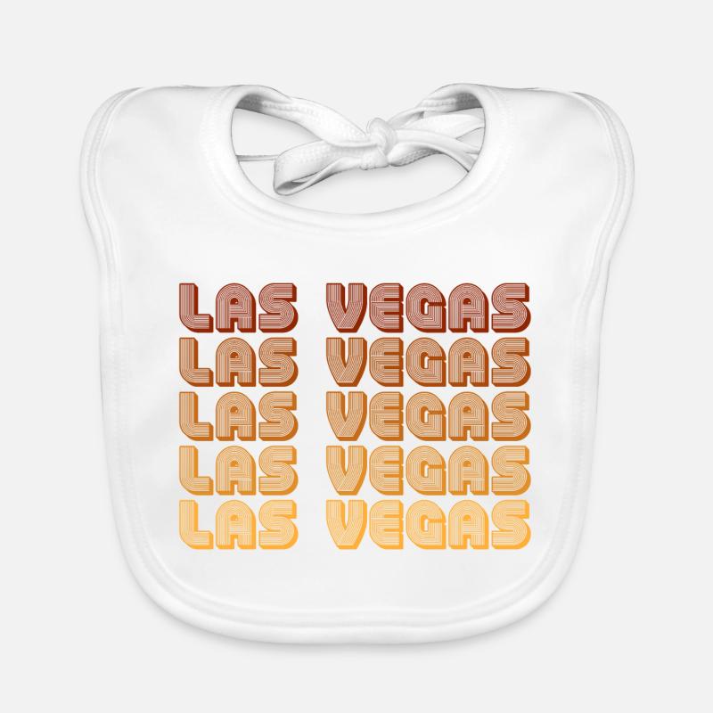 Grille de gradient rétro de Las Vegas Bavoir bio Bébé